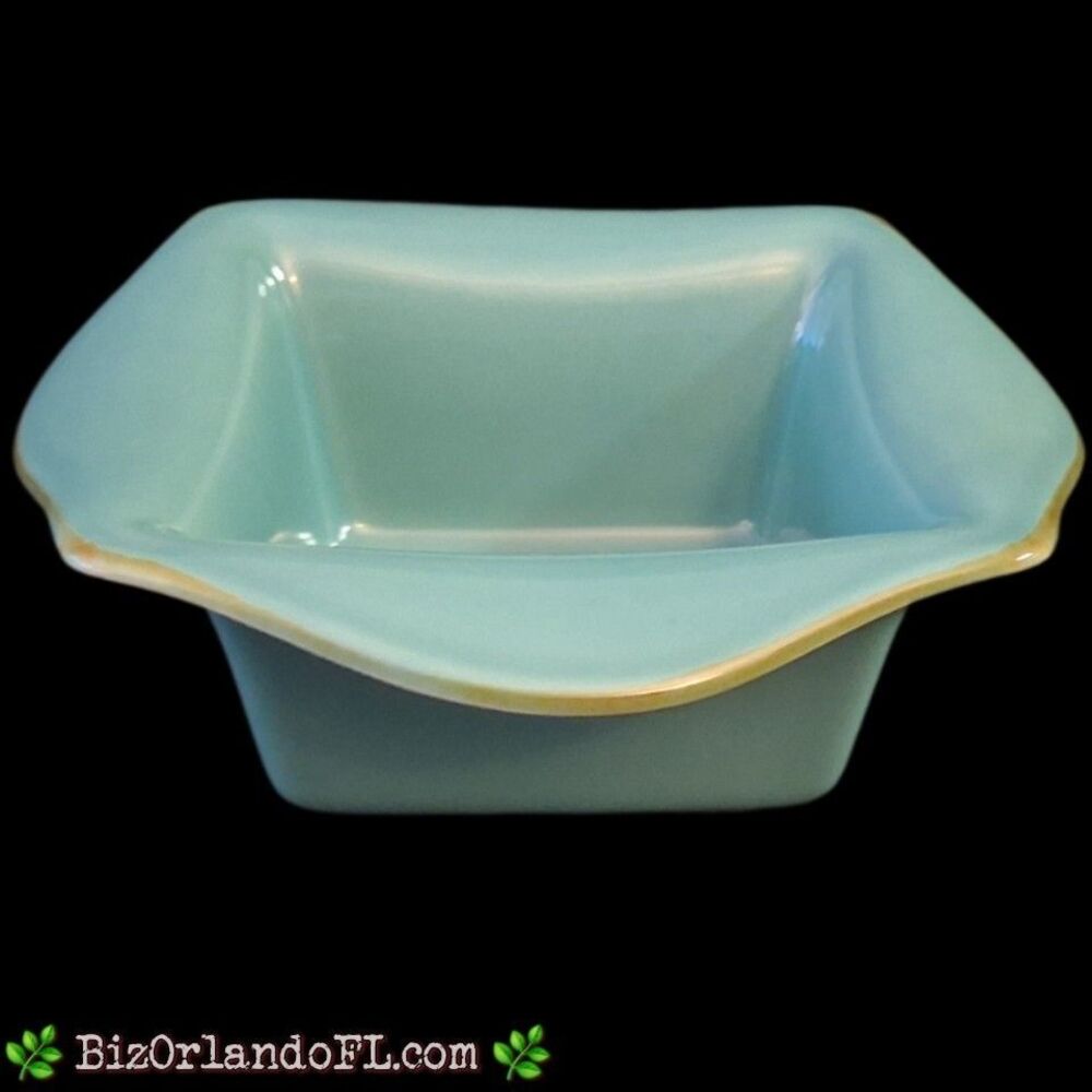 VINTAGE: Southern Living Tuscan Toscana 9" Square Baker Dish Robins Egg Blue